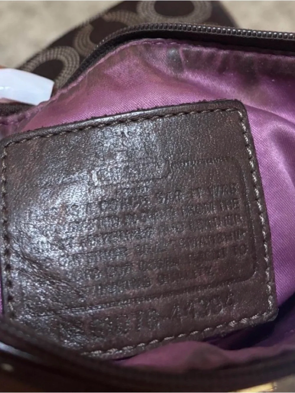 COACH Brown Signature Jacquard Crossbody with Gold Hardware